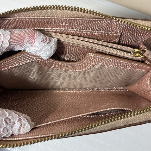 Michael Kors Rose Gold Zip Around Wallet - Price Firm - Picture 7 of 12